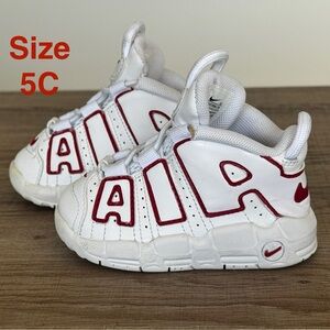 Nike Air Kids White and Red Sneakers